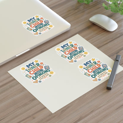 "My Inner Child Has Opinions" Capybara Sticker Sheet – Emotional Support Cute Animal Stickers