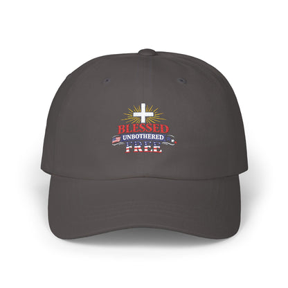 Blessed Unbothered Freedom Cap | Patriotic Faith Dad Cap
