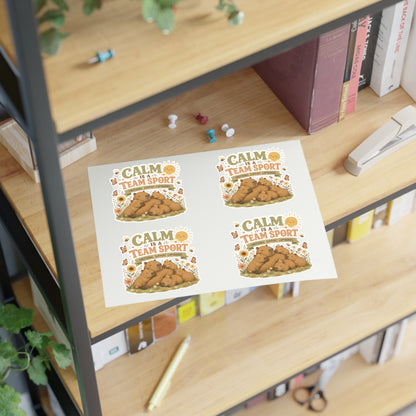 Calm Is A Team Sport Capybara Sticker Sheets | Cute Animal Calm Quote