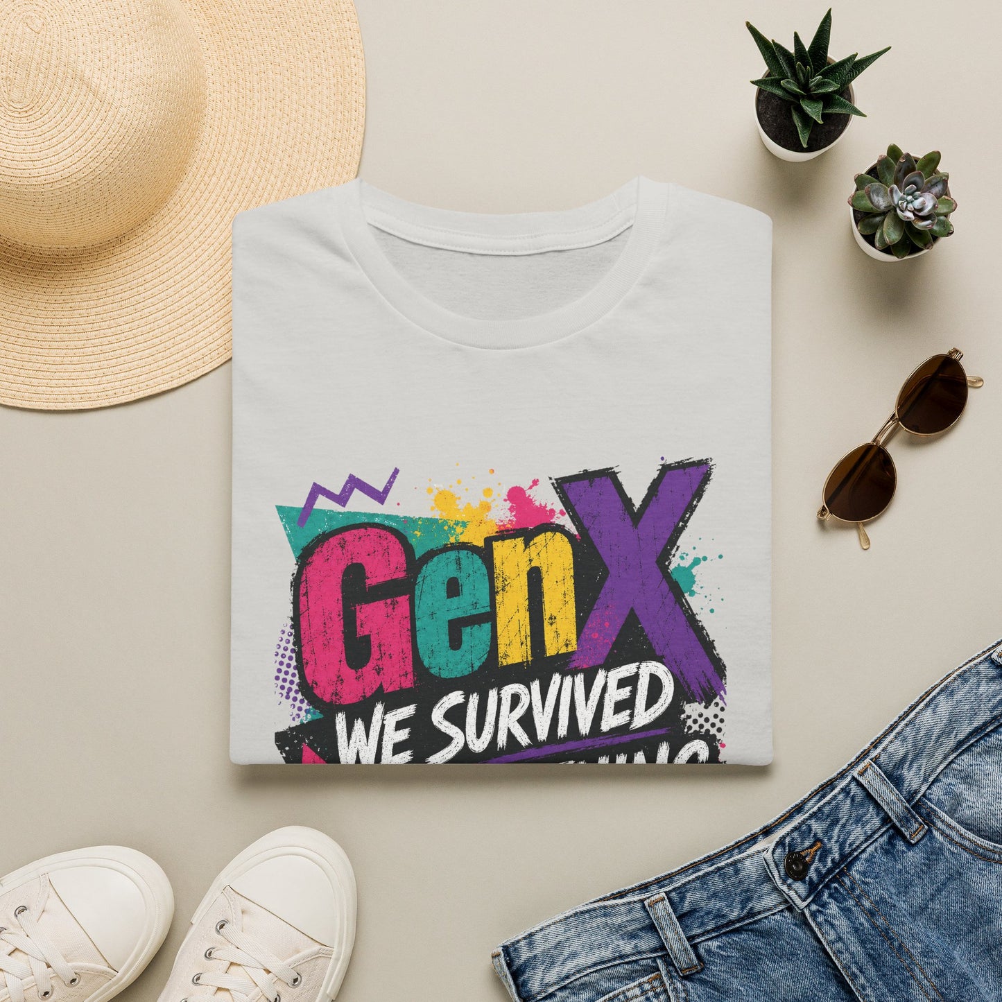 Gen X We Survived Everything T-Shirt | 90s Retro Graphic Tee