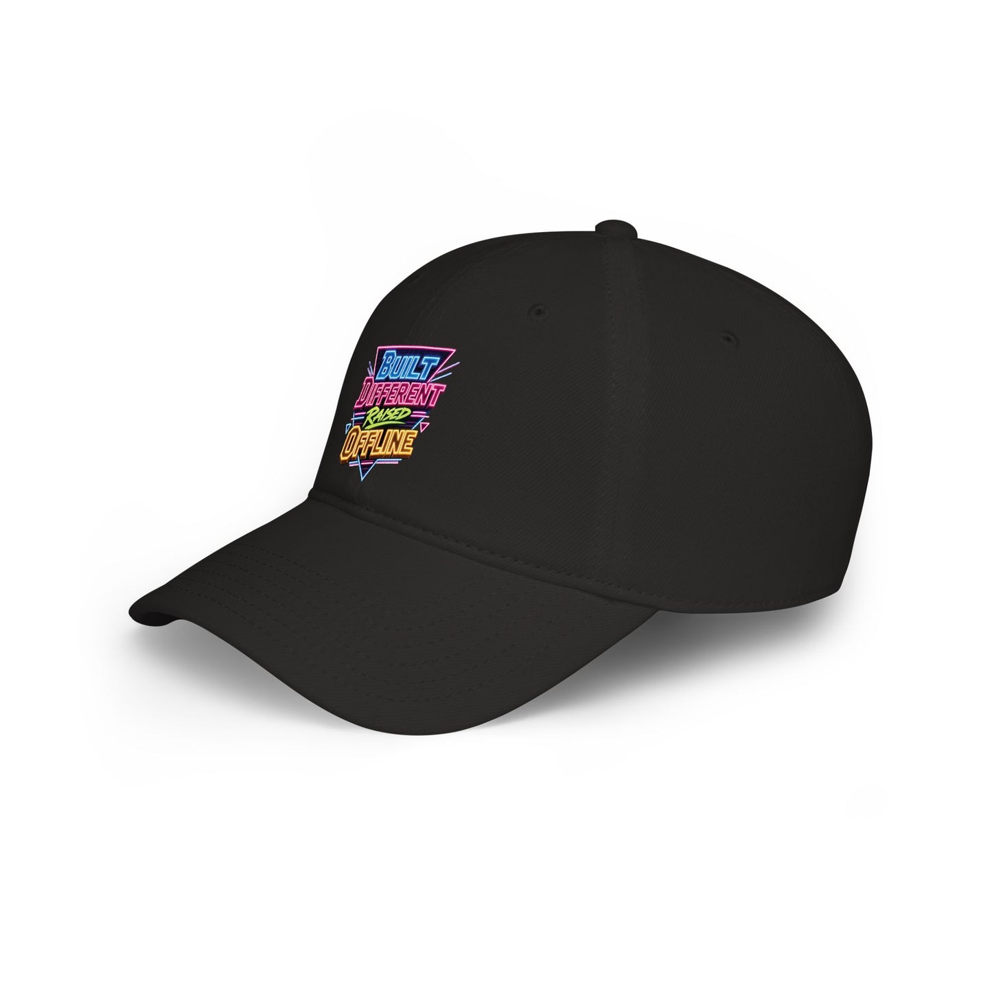 Built Different Offline graphic Baseball Cap | Retro Neon Patch