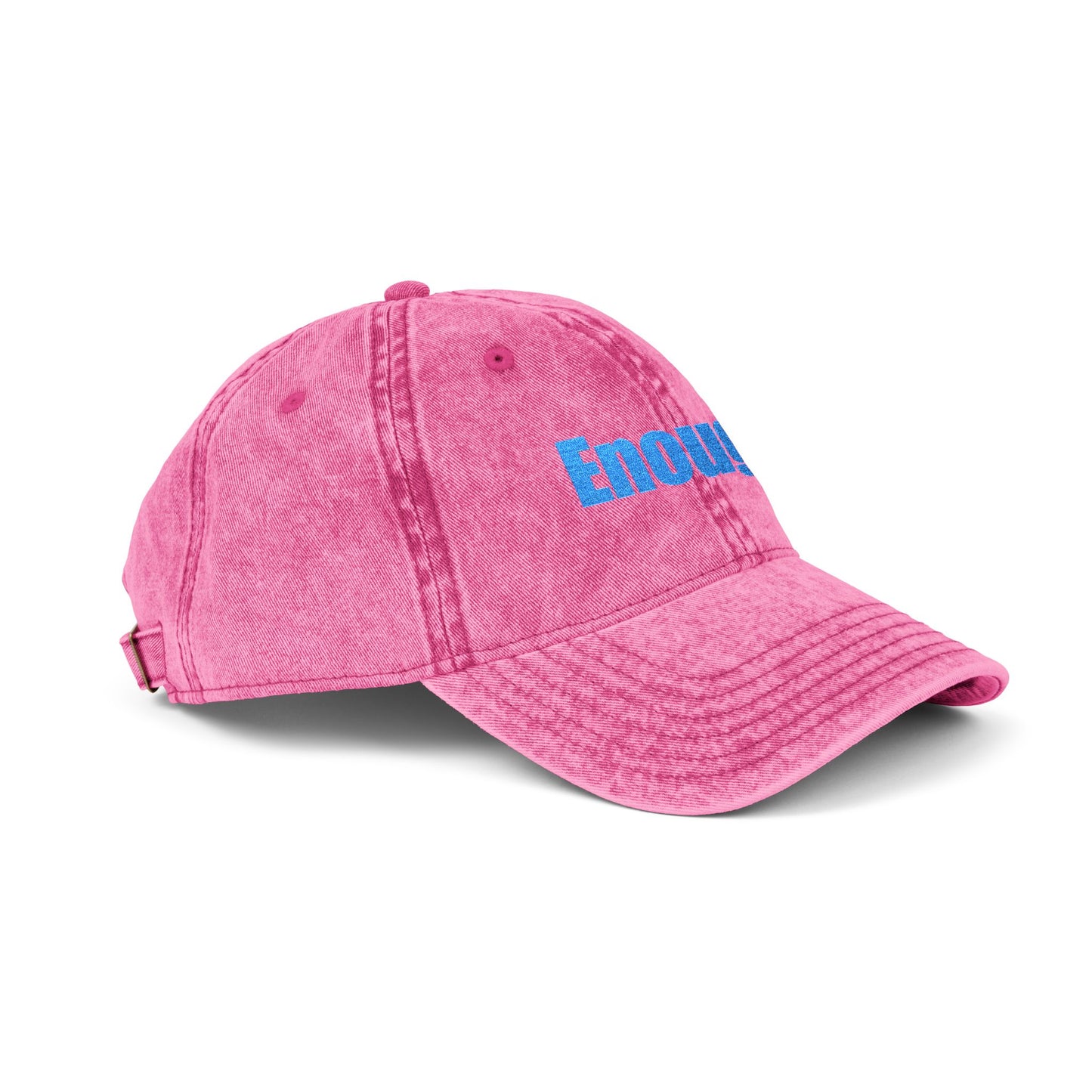 Embroidered "Enough" Cap, Vintage, Motivational, Unisex Hat, Baseball Cap, Gift for Him/Her