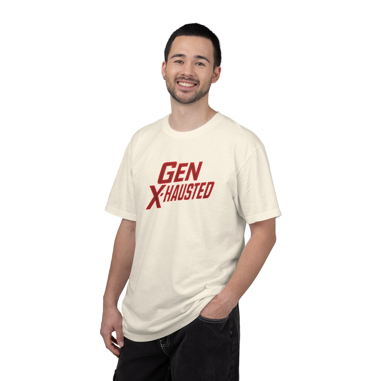 Gen X-Hausted Unisex T-Shirt, Vintage Style Tee, Funny Gift for Gen X, Casual Wear, Humor Shirt