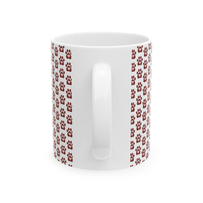 Paw Print Ceramic Mug - Perfect for Pet Lovers, Dog/Cat Gifts, Coffee/Tea Drinkware, Animal Enthusiasts, Birthday/Anniversary