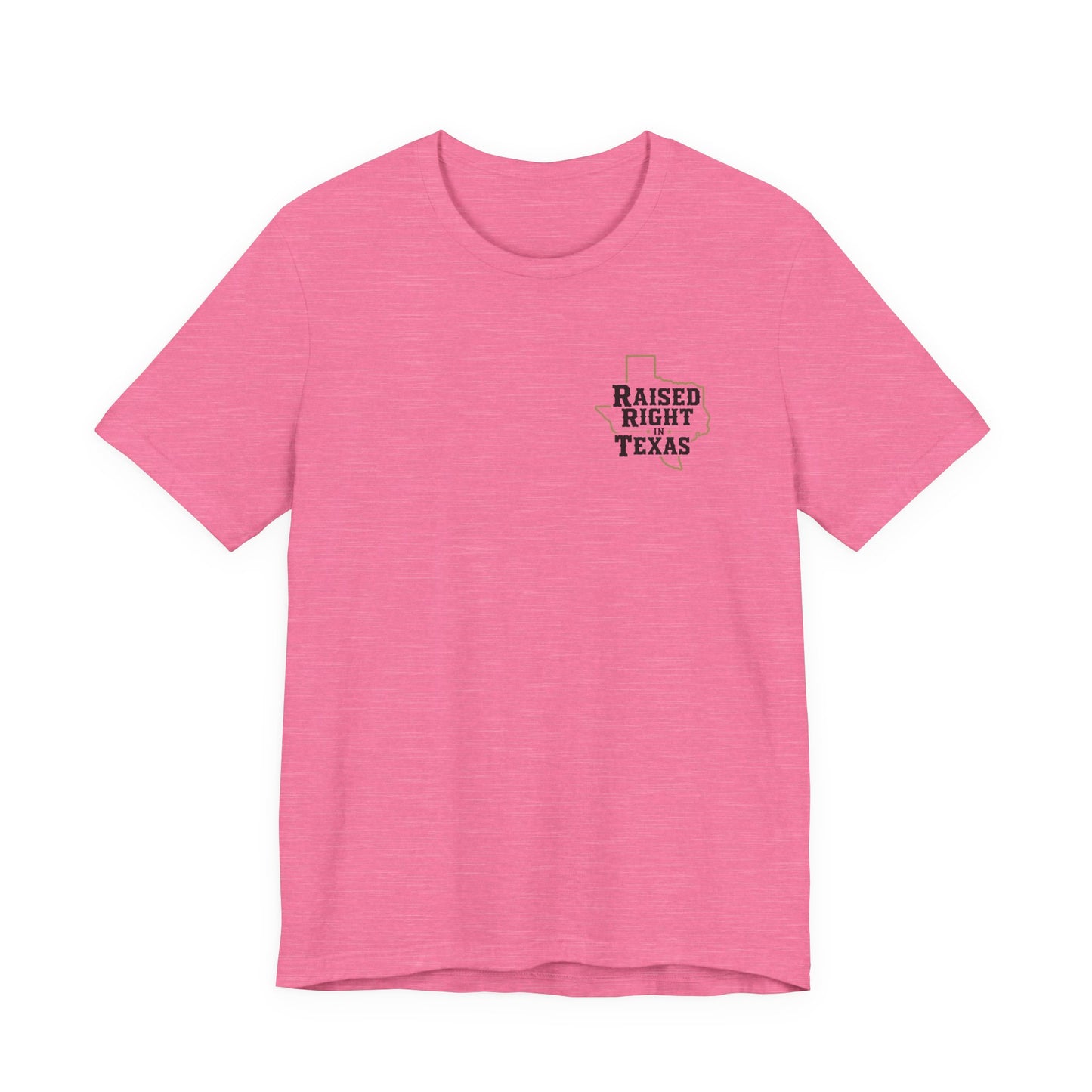 Raised Right in Texas T-Shirt | Texas Outline, Typographic Western Design