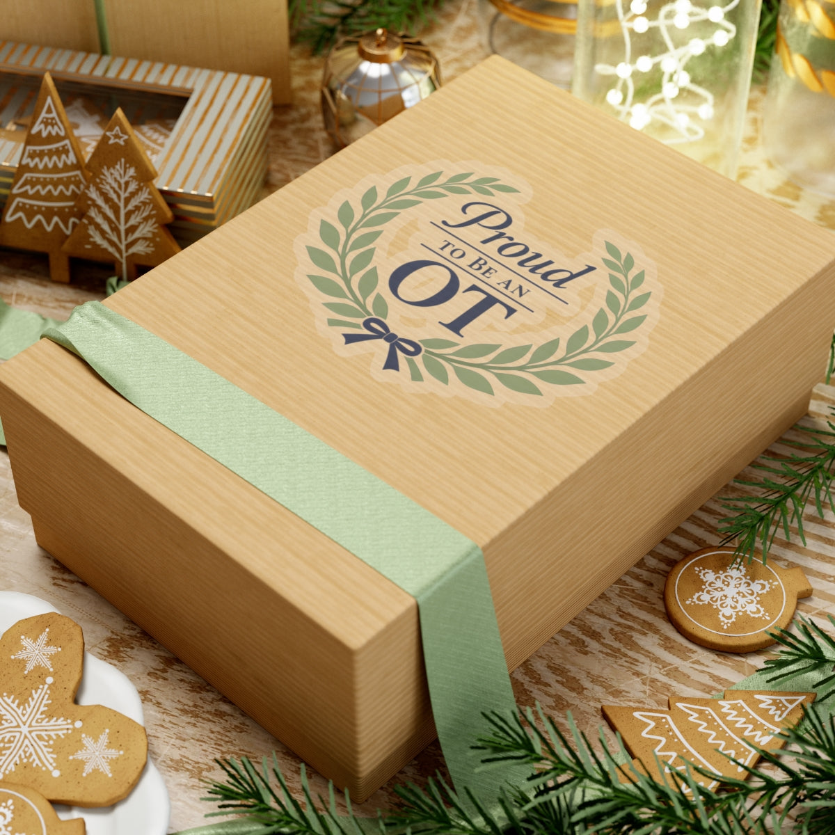 Proud to Be an OT Sticker | Occupational Therapist Laurel Wreath