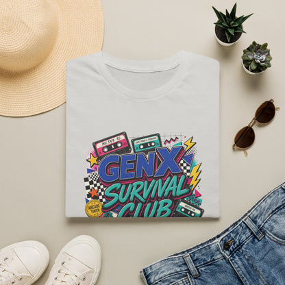 Gen X Survival Club T-Shirt | 80s Retro Cassette Graphic