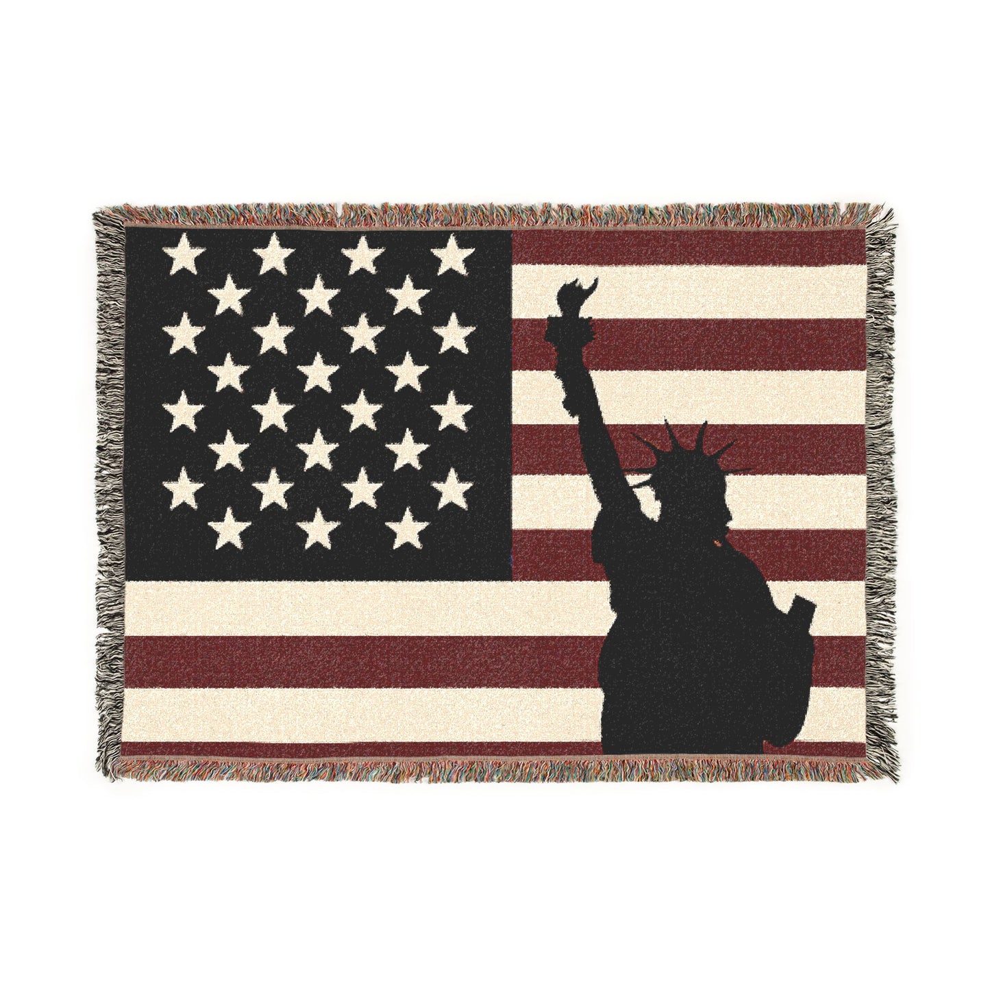 Patriotic Woven Blanket | American Flag Throw, Cozy Home Decor, Independence Day Gift, Memorial Day Blanket, USA Pride Decor