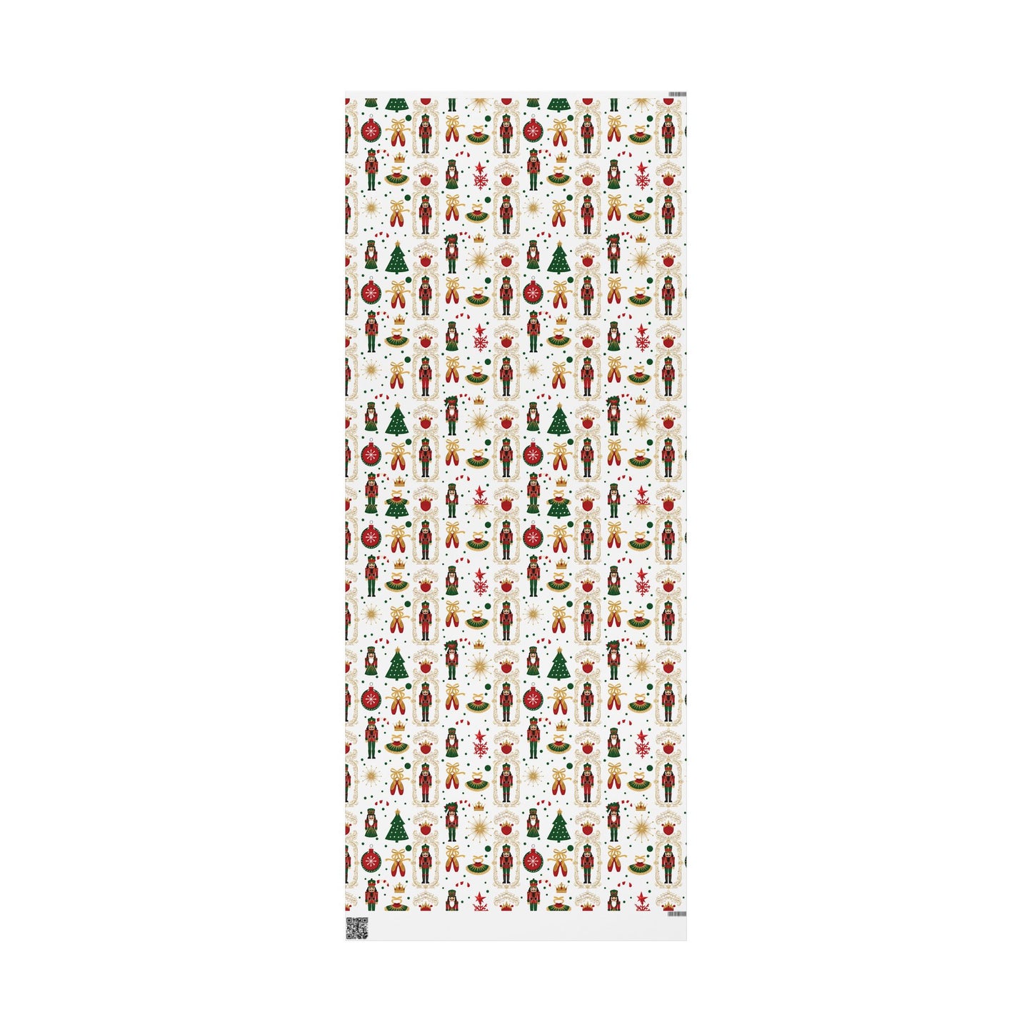 Nutcracker Pattern Wrapping Paper | Christmas Holiday Gift Wrap Roll