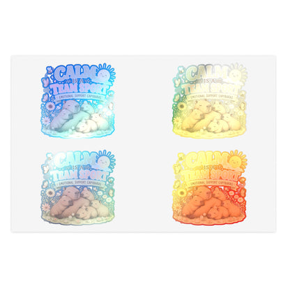 Calm Is A Team Sport Capybara Sticker Sheets | Cute Animal Calm Quote