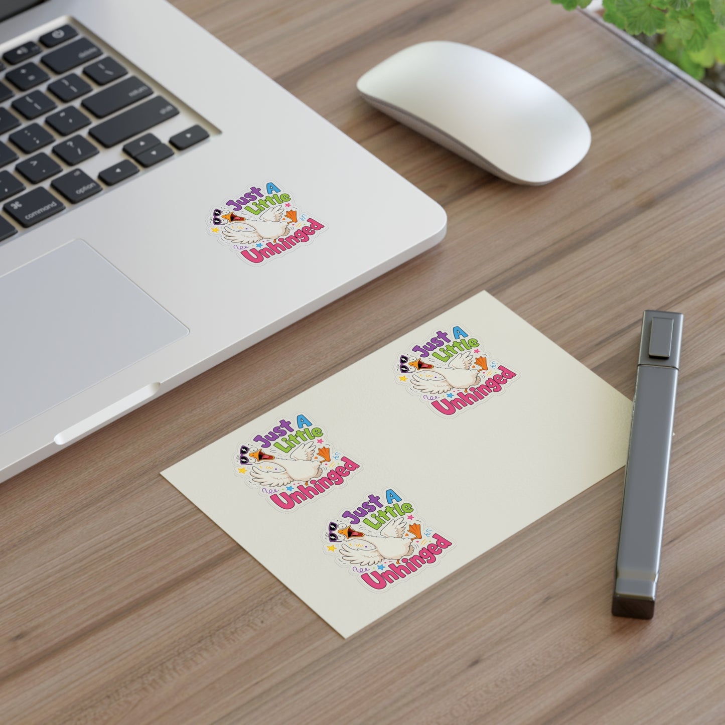 Just A Little Unhinged Sticker Sheet | Silly Goose Cartoon Stickers
