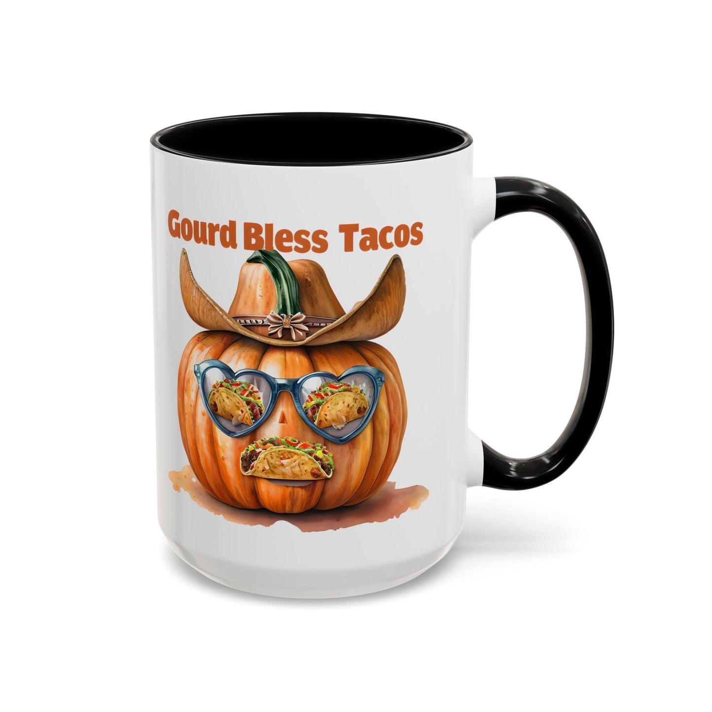Gourd Bless Tacos Coffee Mug - Perfect for Fall, Halloween, Thanksgiving, Taco Lovers, Kitchen Decor