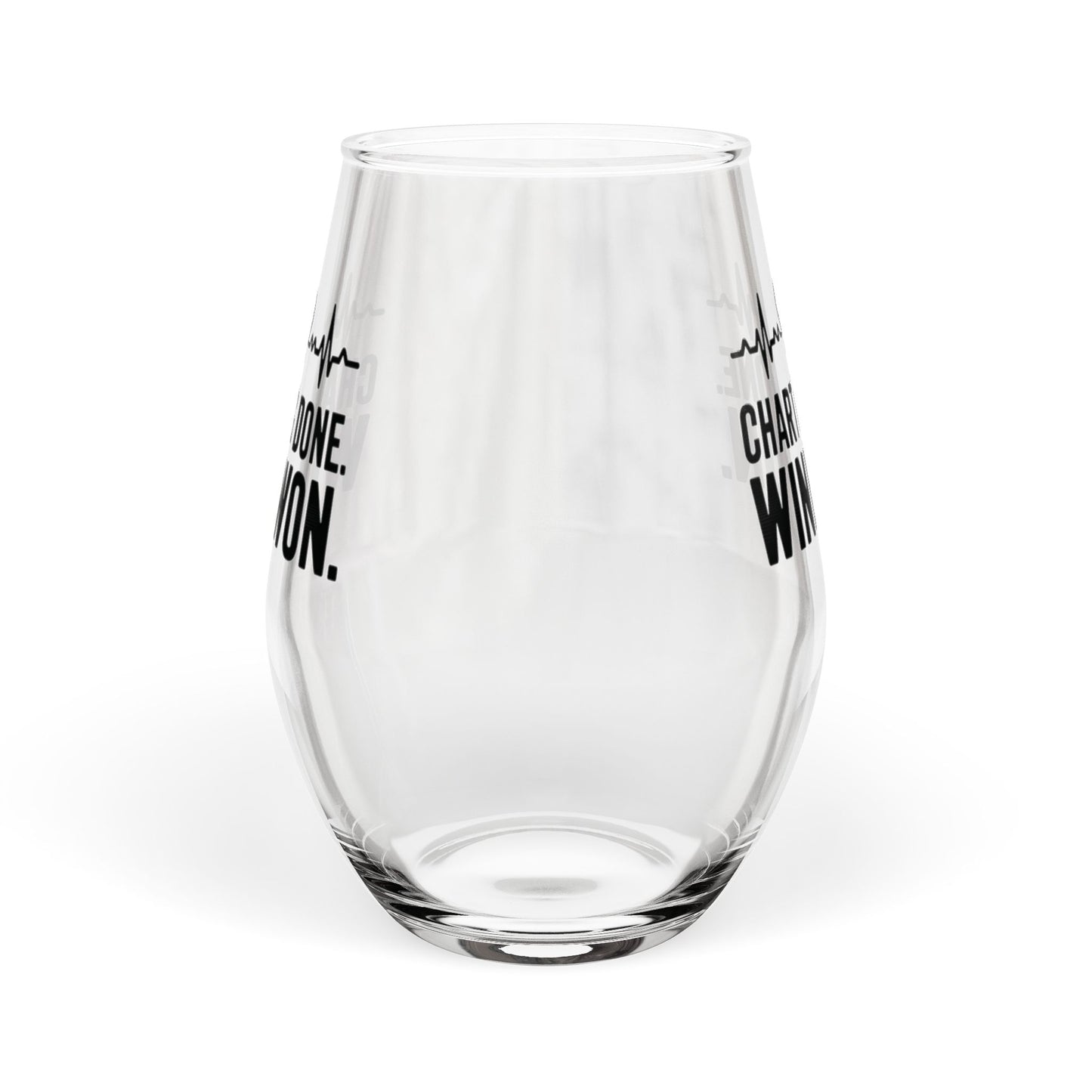 Charting Done Wine Won Stemless Wine Glass | Nurse Wine Glass