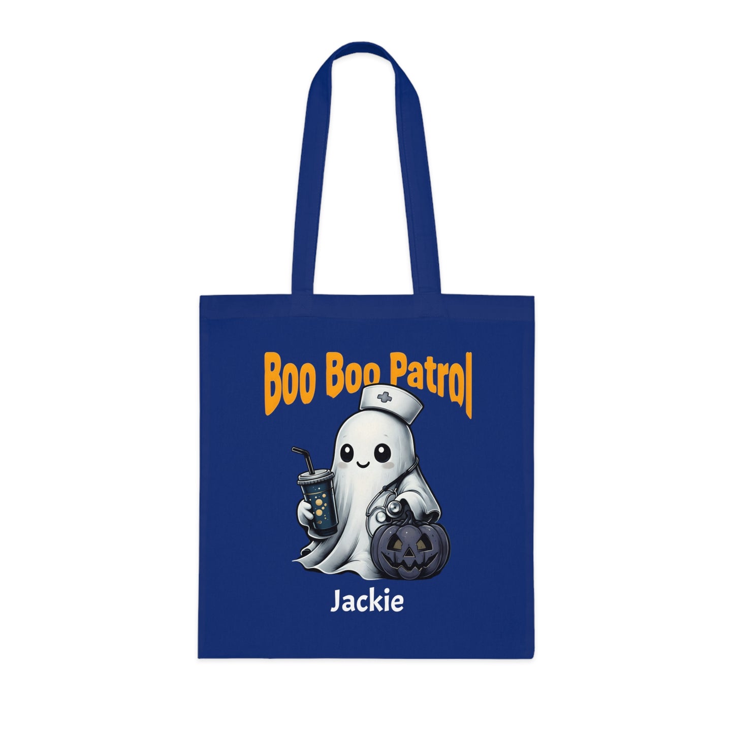 Boo Boo Patrol Nurse Halloween Tote Bag, Cute Ghost Design, Trick or Treat Bag, Halloween Party, Spooky Season Essential, Nurses Gift