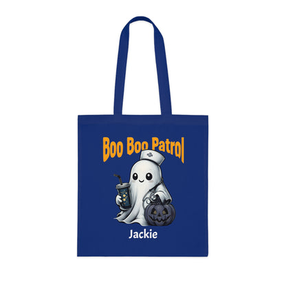 Boo Boo Patrol Nurse Halloween Tote Bag, Cute Ghost Design, Trick or Treat Bag, Halloween Party, Spooky Season Essential, Nurses Gift