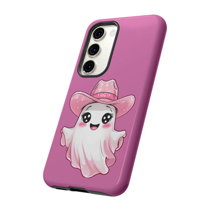 Cute Ghost Phone Case - Fun, Whimsical, Kawaii, Halloween, Gift Idea, Pink Ghost Design
