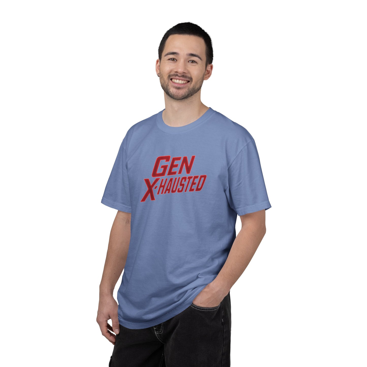 Gen X-Hausted Unisex T-Shirt, Vintage Style Tee, Funny Gift for Gen X, Casual Wear, Humor Shirt