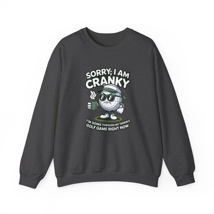 Sorry I Am Cranky Golf Ball Character Sweatshirt | Funny Golfwear
