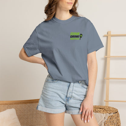 Dink Drink Repeat T-shirt | Pickleball Paddle Graphic