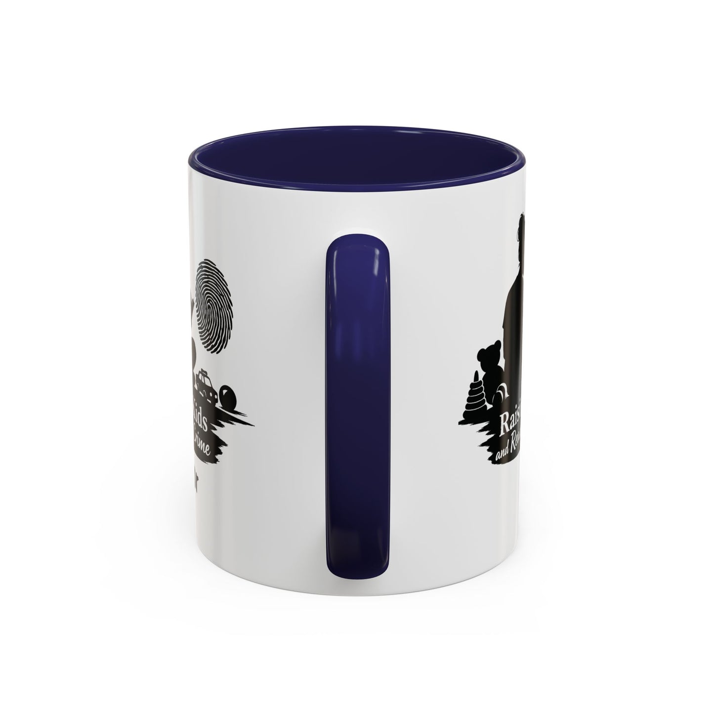 Raising Kids and Reading Crime Mug | Accent Coffee Mug