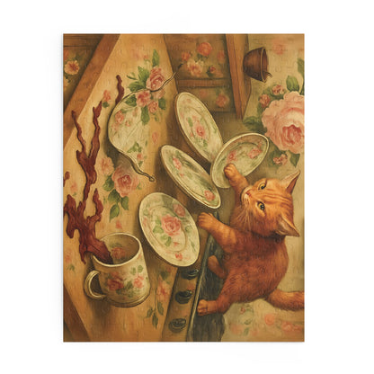 Whimsical Cat Puzzle - 120, 252, 500-Piece, Cozy Home Decor, Cat Lover Gift, Family Activity, Unique Puzzle Art
