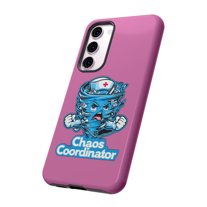 Chaos Coordinator Phone Case, Fun Nurse Gift, Tough Cases for Healthcare Heroes, Unique Cell Phone Cover, Funny Medical Humor/ Pink