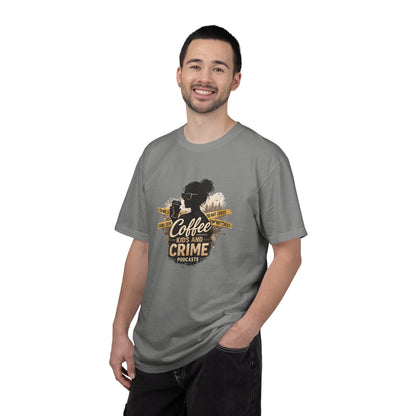 Coffee Kids and Crime Podcast Mom T-Shirt | Coffee Mug Silhouette Tee