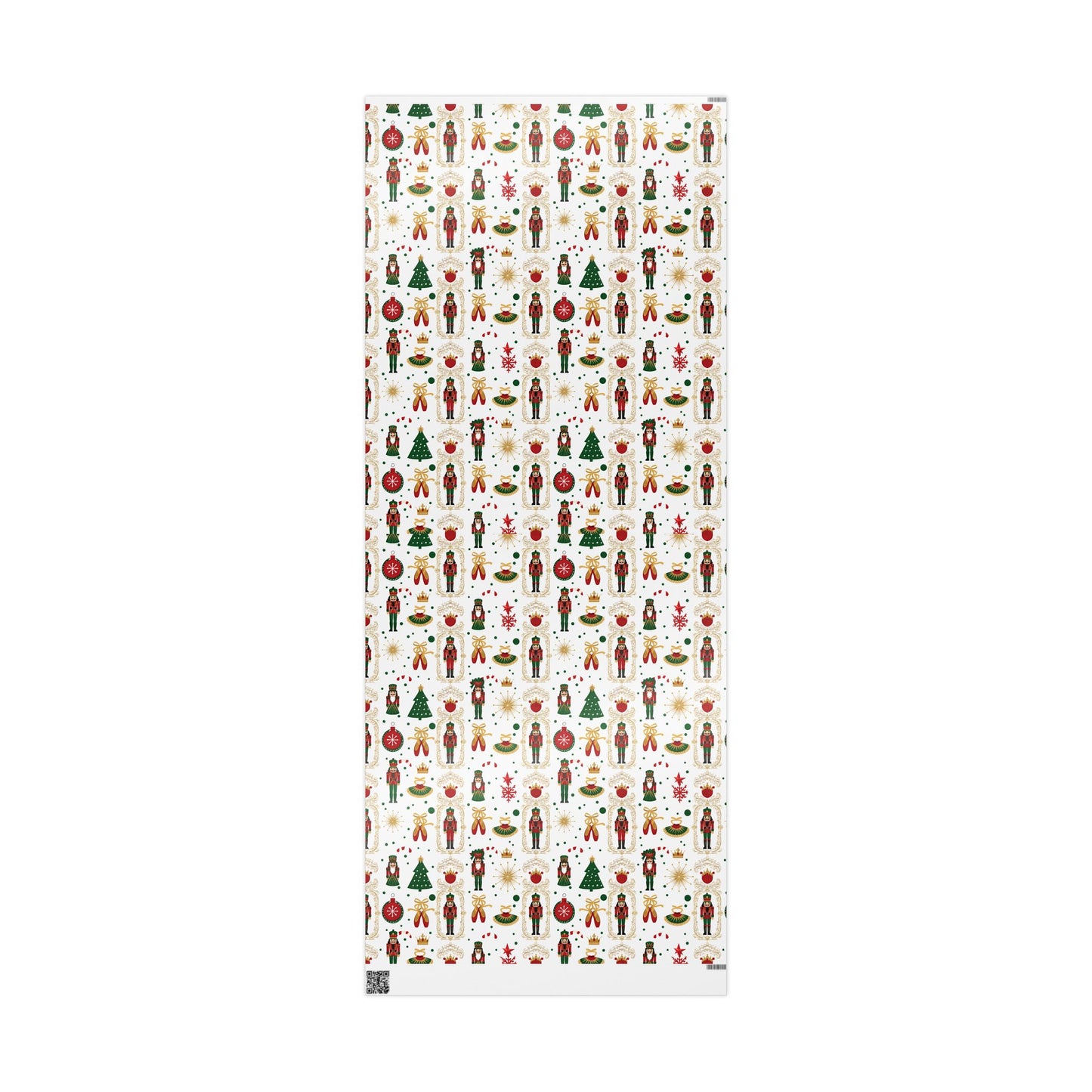 Nutcracker Pattern Wrapping Paper | Christmas Holiday Gift Wrap Roll