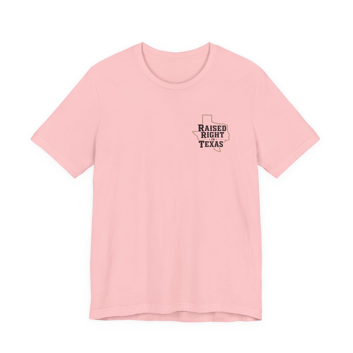 Raised Right in Texas T-Shirt | Texas Outline, Typographic Western Design