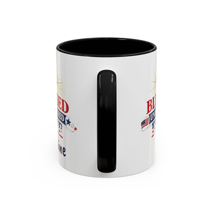 Blessed Unbothered Free, Coffee Mug | Accent Coffee Mug