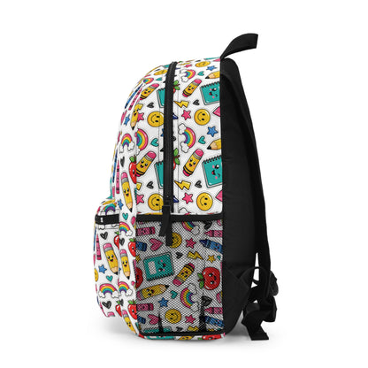 Sticker Bomb School Pattern Backpack | Backpack, Cute Sticker Collage Design