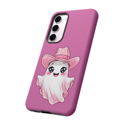 Cute Ghost Phone Case - Fun, Whimsical, Kawaii, Halloween, Gift Idea, Pink Ghost Design