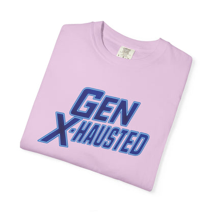 Gen X-Hausted Unisex T-shirt, Forgot Again Found Out Funny Tee, Gen X Humor Gift, Retro 80s 90s Shirt, Vintage Style Clothing