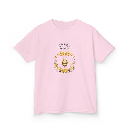 Bee Kind Bee Silly Bee You Kids T-Shirt | Cute Bee Wreath Design