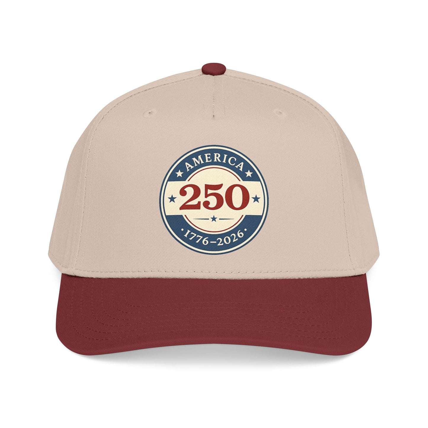 America 250 1776-2026 Patch Mid Profile Baseball Cap | 250th Anniversary Celebration