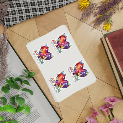 Autism Puzzle Heart Sticker Sheet Bundle, 5pcs | Different Not Less