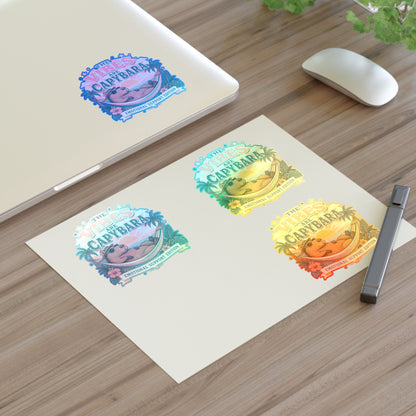 The Vibes Are Capybara sticker sheet | Cute capybara, tropical design