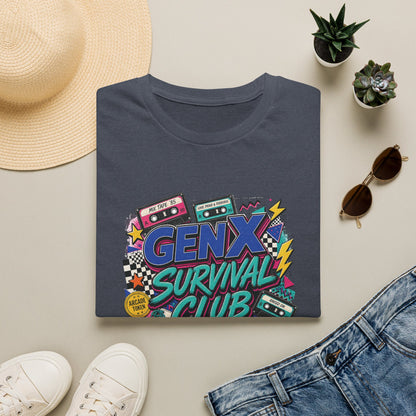 Gen X Survival Club T-Shirt | 80s Retro Cassette Graphic
