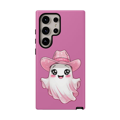 Cute Ghost Phone Case - Fun, Whimsical, Kawaii, Halloween, Gift Idea, Pink Ghost Design