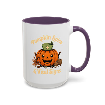 Pumpkin Spice Coffee Mug - Perfect for Fall Decor, Nursing Gifts, Halloween Parties, Cozy Mornings, Harvest Gatherings