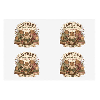 Capybara Emotional Support Society sticker sheet | Capybara stickers, kawaii animal decal