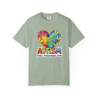 Autism Puzzle Heart T-shirt | Accept Understand Love