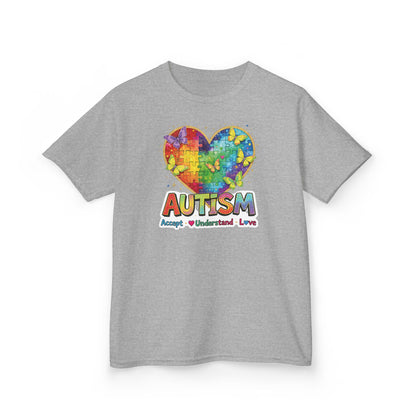 Autism Puzzle Heart Kids Tee | Accept Understand Love