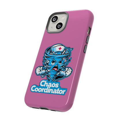 Chaos Coordinator Phone Case, Fun Nurse Gift, Tough Cases for Healthcare Heroes, Unique Cell Phone Cover, Funny Medical Humor/ Pink