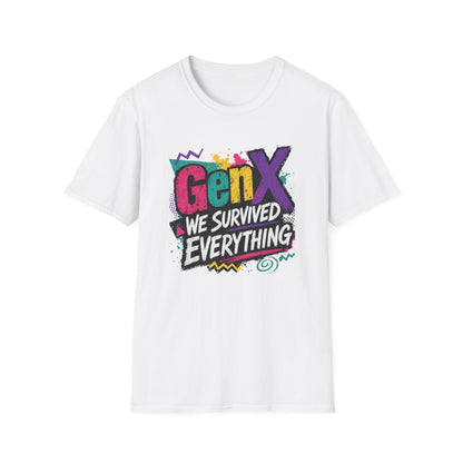 Gen X We Survived Everything T-Shirt | 90s Retro Graphic Tee