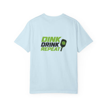 Dink Drink Repeat T-shirt | Pickleball Paddle Graphic
