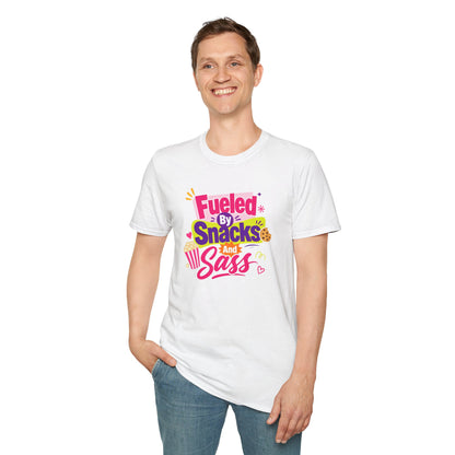 Fueled by Snacks and Sass T-Shirt | Snack Quote Tee