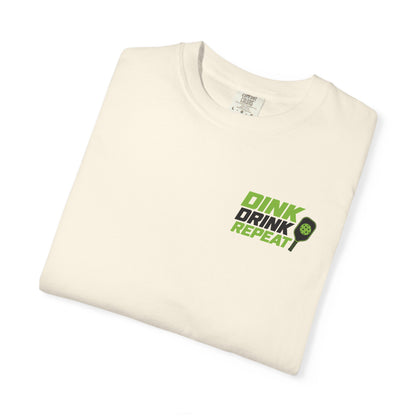Dink Drink Repeat T-shirt | Pickleball Paddle Graphic