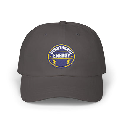 Unbothered Energy embroidered patch Classic Dad Cap | Lightning Bolt Dad Hat