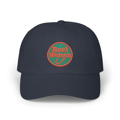 Reel Women embroidered logo Dad Cap | Baseball Hat, Fishing Theme